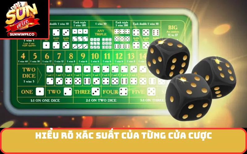 Hiểu rõ xác suất của từng cửa cược